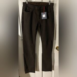 🎄🎁 (NWT) Robert Graham Men’s Dunbar Slim Jim Brown Plaid Pants Size 32 x42